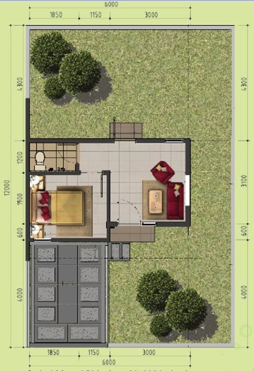 foto denah rumah tipe NEW PIPIT perumahan Metland Cileungsi Sektor III