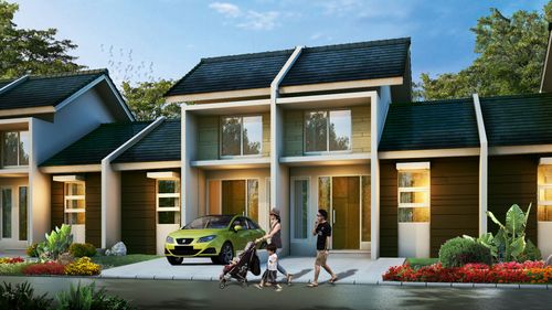 foto tampak rumah tipe Legian T36B perumahan PONDOK UNGU PERMAI - LEGIAN