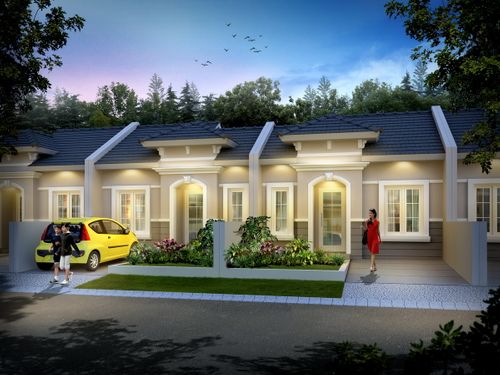 foto tampak rumah tipe 33/148 perumahan Harvest City