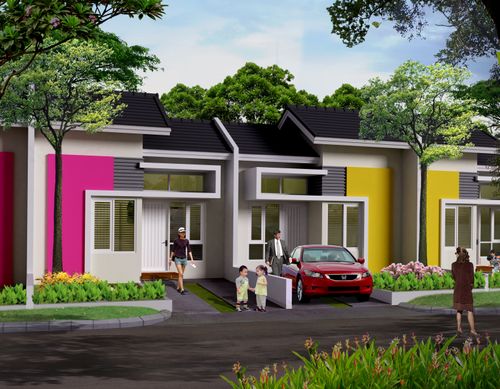 foto tampak rumah tipe 36/240 perumahan Harvest City