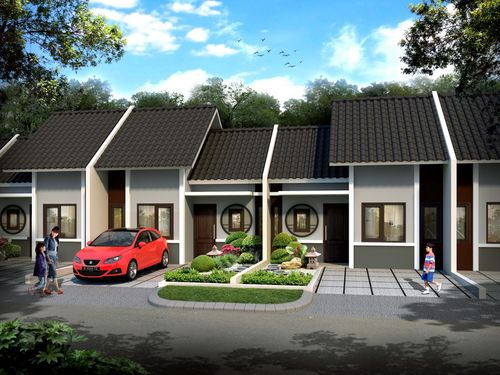 foto tampak rumah tipe 31/120 perumahan Harvest City