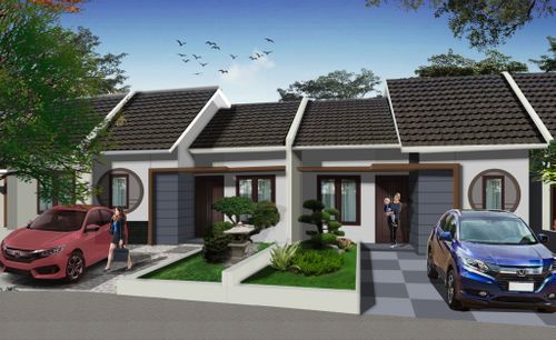 foto tampak rumah tipe 36/123 perumahan Harvest City