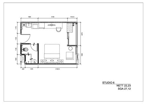 foto denah rumah tipe STUDIO - 6 perumahan GATEWAY PARK LRT CITY JATIBENING