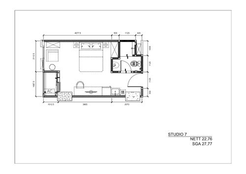 foto denah rumah tipe STUDIO - 7 perumahan GATEWAY PARK LRT CITY JATIBENING