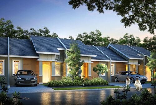 foto tampak rumah tipe Cattleya 2 perumahan CitraIndah City Bukit Cattleya