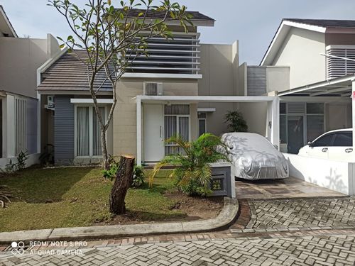 foto tampak rumah tipe Alamanda perumahan CitraGarden Pekanbaru