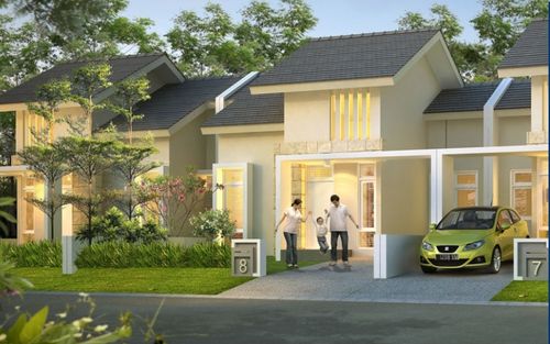 foto tampak rumah tipe Lavender perumahan CitraGarden Pekanbaru