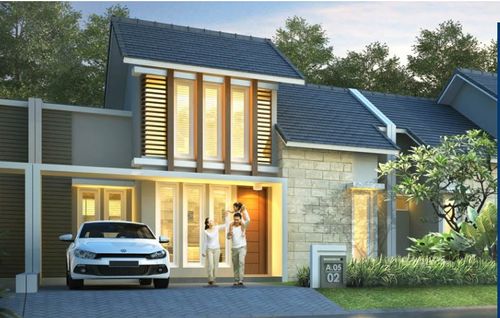 foto tampak rumah tipe Vignolia perumahan CitraGarden Pekanbaru