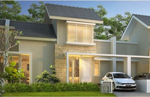 foto tampak rumah tipe Orchid perumahan CitraGarden Pekanbaru