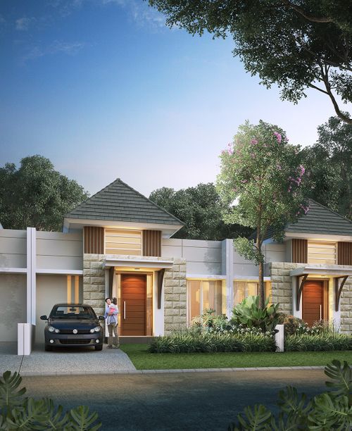 foto tampak rumah tipe Malta 52/120 perumahan CitraLand Palu