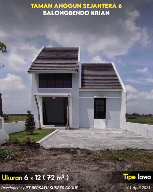 foto tampak rumah tipe JAWA (36/72) perumahan TAMAN ANGGUN SEJAHTERA 6