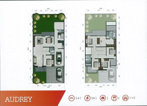 foto denah rumah tipe AUDREY perumahan CITRASUN GARDEN SEMARANG