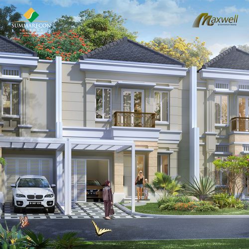 foto tampak rumah tipe W Standar perumahan Cluster Maxwell