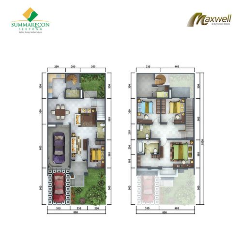 foto denah rumah tipe W Standar perumahan Cluster Maxwell
