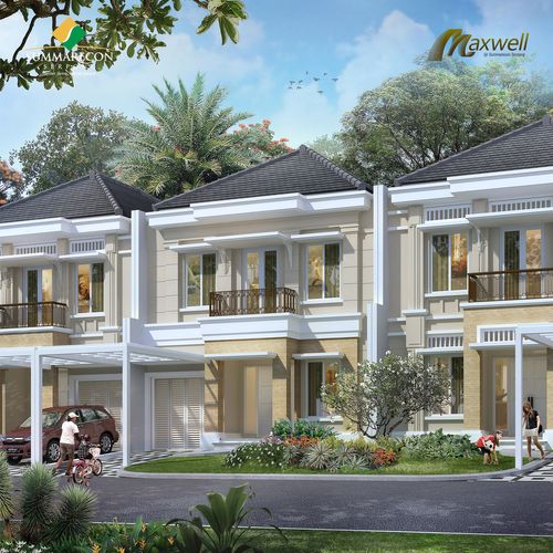 foto tampak rumah tipe X Standar perumahan Cluster Maxwell