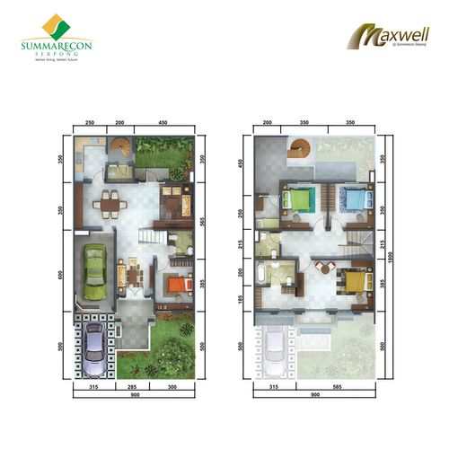 foto denah rumah tipe X Standar perumahan Cluster Maxwell