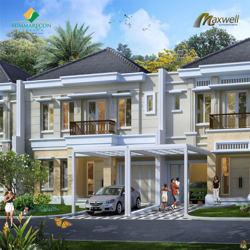 foto tampak rumah tipe Y Standar perumahan Cluster Maxwell