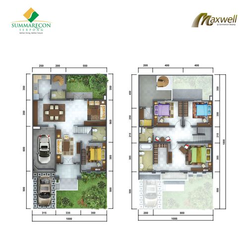 foto denah rumah tipe Y Standar perumahan Cluster Maxwell