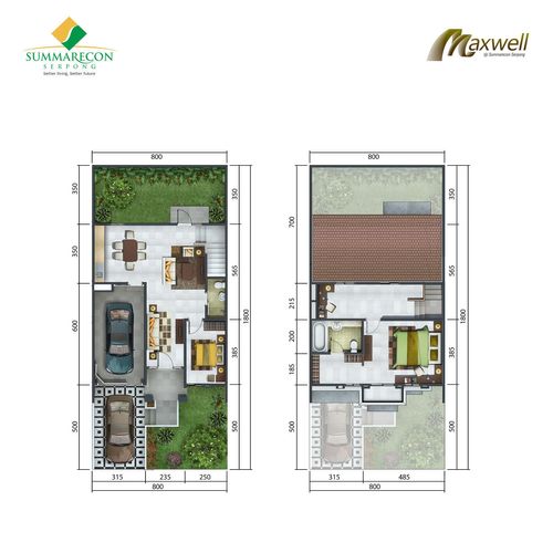 foto denah rumah tipe W Basic perumahan Cluster Maxwell