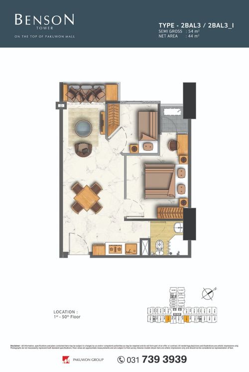 foto denah rumah tipe 2BAL3  / 2BAL3_I perumahan BENSON