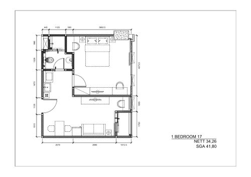 foto denah rumah tipe BEDROOM - 17 perumahan GATEWAY PARK LRT CITY JATIBENING
