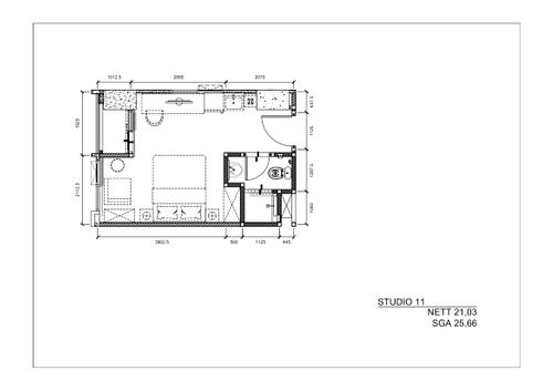 foto denah rumah tipe STUDIO - 11 perumahan GATEWAY PARK LRT CITY JATIBENING