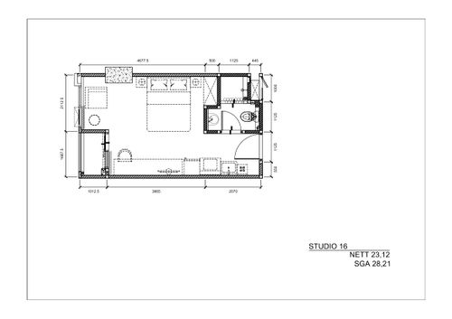foto denah rumah tipe STUDIO - 16 perumahan GATEWAY PARK LRT CITY JATIBENING