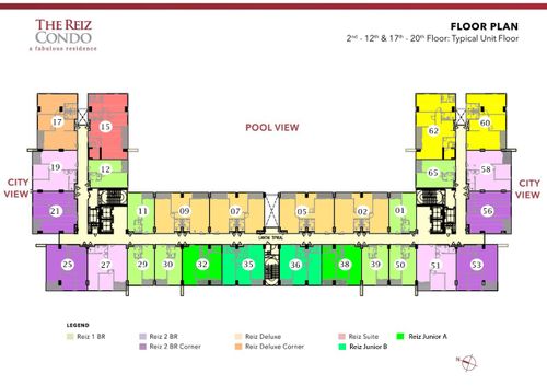foto denah rumah tipe Reiz Junior B perumahan Apartemen The Reiz Condo Medan