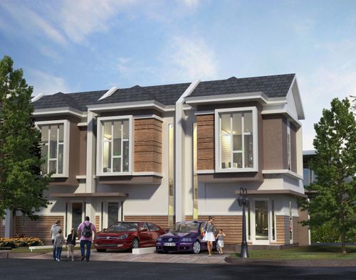 foto tampak rumah tipe DAGO BOULEVARD perumahan VILA DAGO PAMULANG