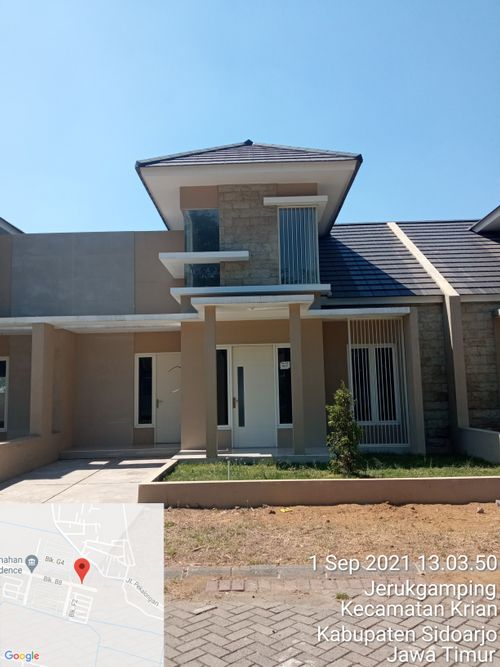 foto tampak rumah tipe Orchid perumahan Mandiri Residence