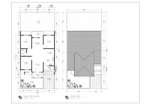 foto denah rumah tipe Orchid perumahan Mandiri Residence