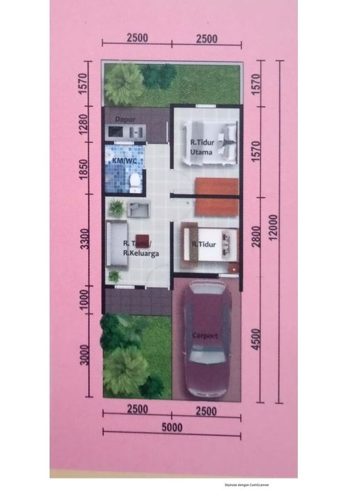 foto denah rumah tipe SAPPHIRA perumahan MUTIARA INDAH VILLAGE