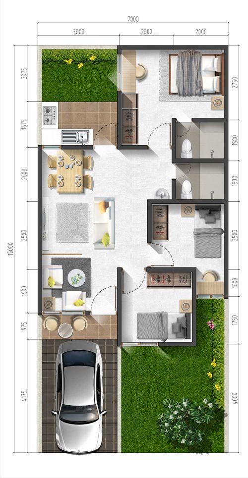 foto denah rumah tipe IRIS perumahan CITRAGRAND CITY PALEMBANG CLUSTER THE BREEZE