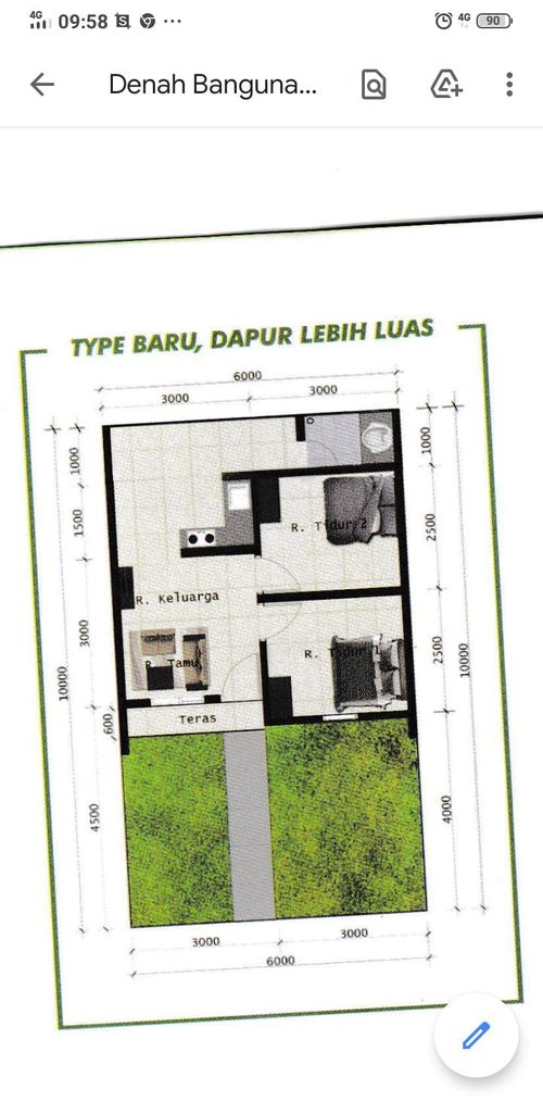 foto denah rumah tipe Subsidi perumahan Bumi Mutiara Indah 3
