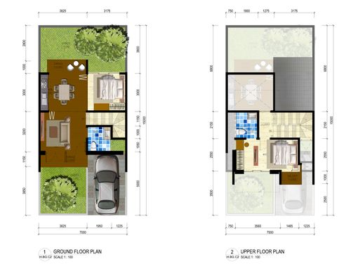 foto denah rumah tipe Vermont perumahan THE TAMAN DAYU