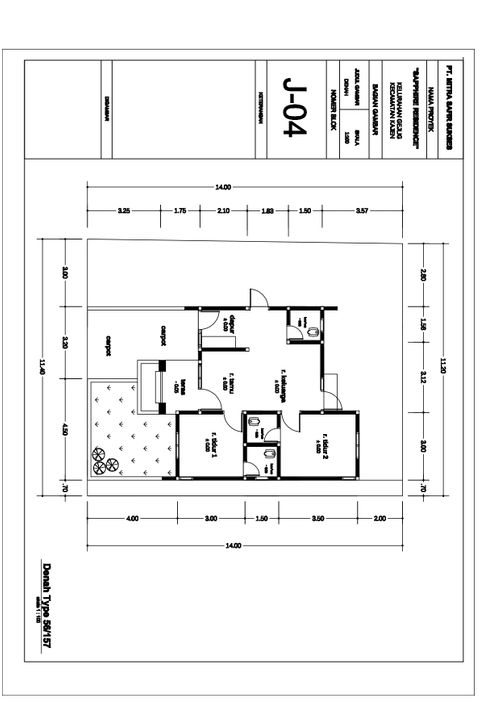 foto denah rumah tipe 36 perumahan PERUMAHAN SAPPHIRE RESIDENCE