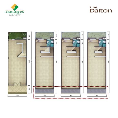 foto denah rumah tipe STD-2 Irregular perumahan Ruko Dalton Extension