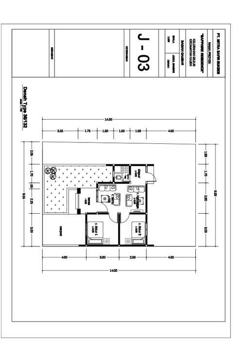 foto denah rumah tipe 36 perumahan PERUMAHAN SAPPHIRE RESIDENCE