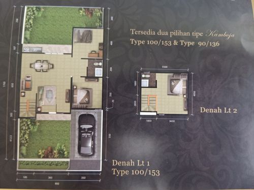 foto denah rumah tipe 100/153 perumahan Kota Bali