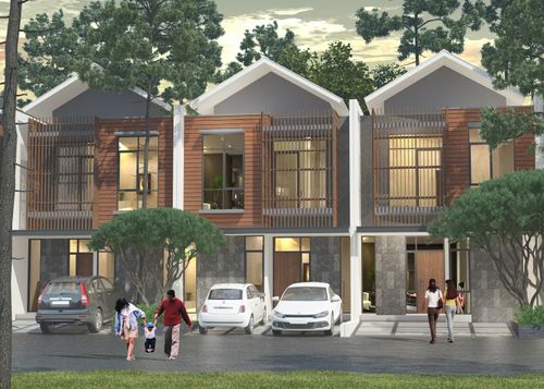 foto tampak rumah tipe DHARMAWANGSA 54 perumahan GRAND RESIDENCE CITY