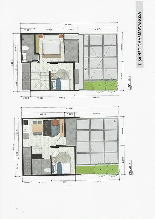 foto denah rumah tipe DHARMAWANGSA 54 perumahan GRAND RESIDENCE CITY