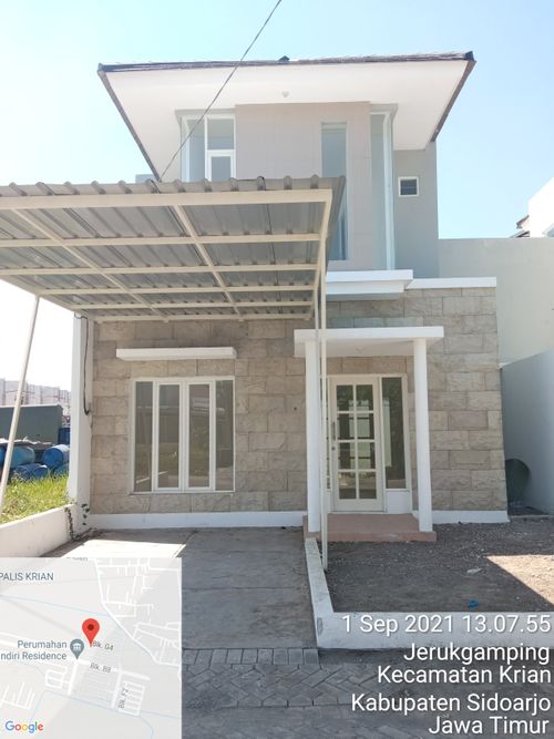 foto tampak rumah tipe Canna 2 perumahan Mandiri Residence