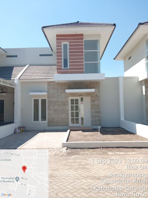 foto tampak rumah tipe Gazania 2 perumahan Mandiri Residence