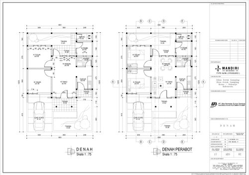 foto denah rumah tipe Tulip perumahan Mandiri Residence