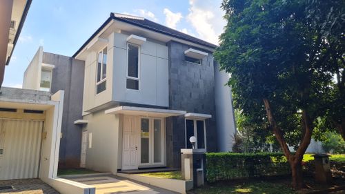 foto tampak rumah tipe Barleria 173/169 perumahan Graha Estetika