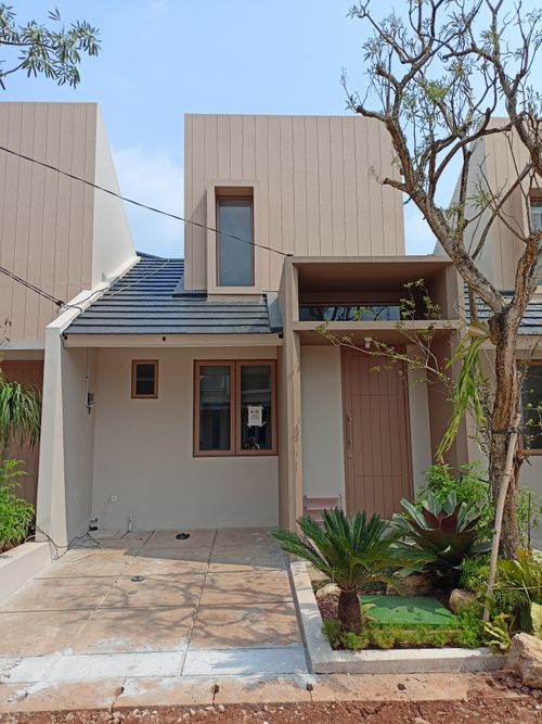 foto tampak rumah tipe YURI perumahan SPRINGHILL YUME LAGOON
