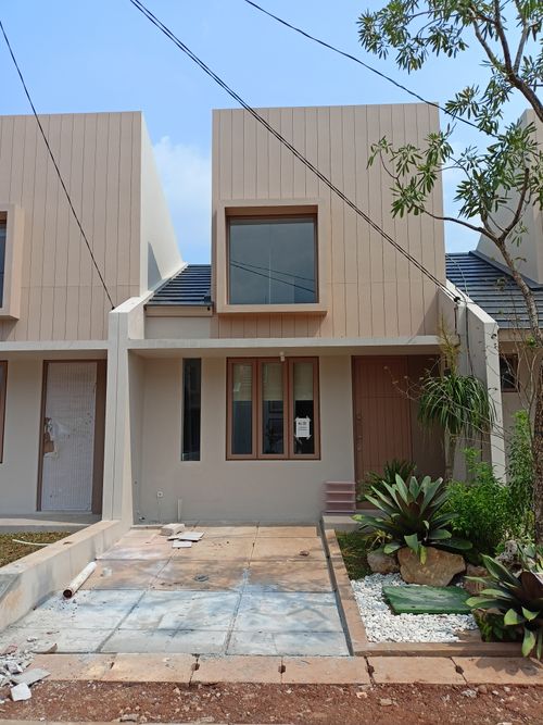 foto tampak rumah tipe AJISAI perumahan SPRINGHILL YUME LAGOON