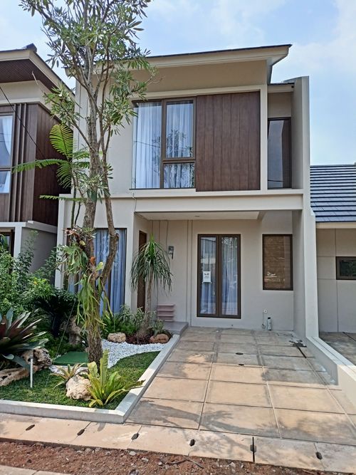 foto tampak rumah tipe SAKURA perumahan SPRINGHILL YUME LAGOON
