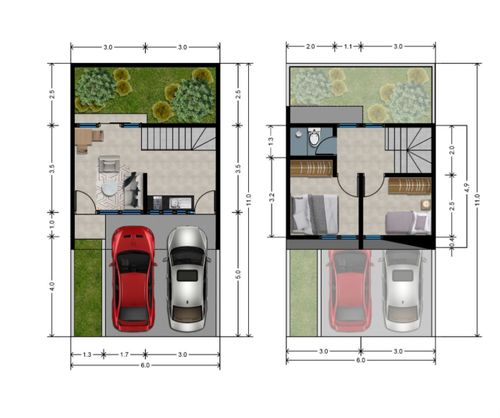 foto denah rumah tipe Emerald perumahan PERMATA HILL RESIDENCE