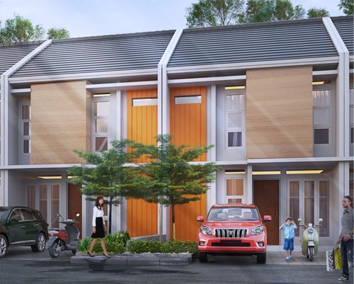 foto tampak rumah tipe Chrystal A perumahan PERMATA HILL RESIDENCE